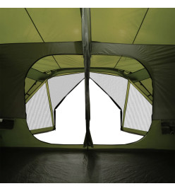 Tente de camping 10 personnes vert 443x437x229 cm