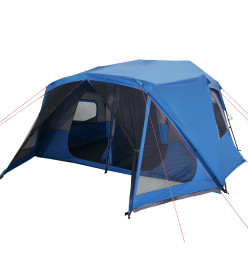 Tente de camping 10 personnes bleu 443x437x229 cm