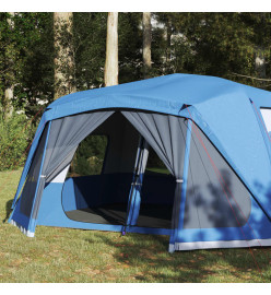 Tente de camping 10 personnes bleu 443x437x229 cm