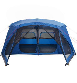 Tente de camping 10 personnes bleu 443x437x229 cm