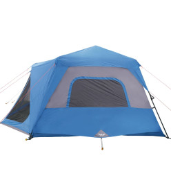 Tente de camping 10 personnes bleu 443x437x229 cm