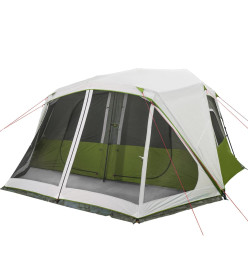 Tente de camping avec lumière LED vert 443x437x229 cm