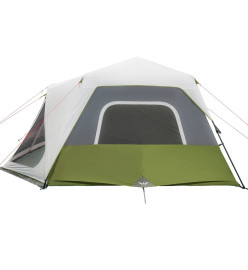 Tente de camping avec lumière LED vert 443x437x229 cm