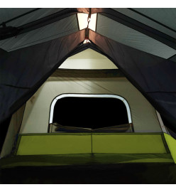 Tente de camping avec lumière LED vert 443x437x229 cm