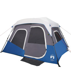 Tente de camping avec lumière LED bleu 344x282x212 cm