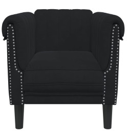 Fauteuil noir velours