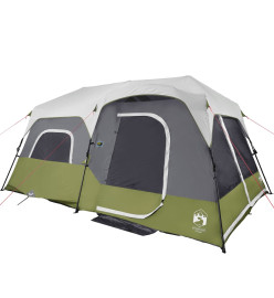 Tente de camping avec lumière LED vert 441x288x217 cm