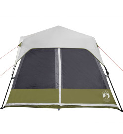 Tente de camping avec lumière LED vert 441x288x217 cm