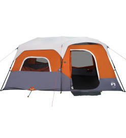 Tente de camping avec lumière LED gris et orange 441x288x217 cm