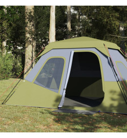 Tente de camping 6 personnes vert 344x282x192 cm