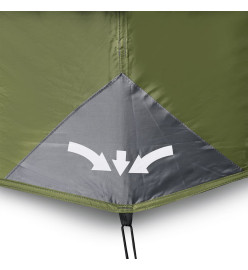 Tente de camping 6 personnes vert 344x282x192 cm