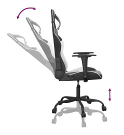 Chaise de jeu Noir et blanc Similicuir