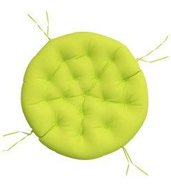 Coussin rond vert vif Ø 100 x11 cm tissu oxford