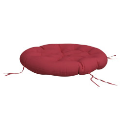 Coussin rond rouge bordeaux Ø 100 x11 cm tissu oxford