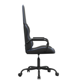 Chaise de jeu de massage bleu et noir similicuir