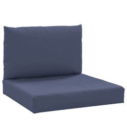 Coussins de palette lot de 2 bleu marine tissu