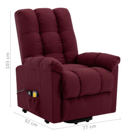 Fauteuil de massage Rouge bordeaux Tissu