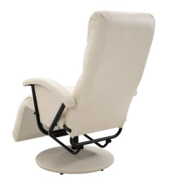 Fauteuil inclinable TV Crème Similicuir