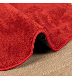 Tapis OVIEDO à poils courts rouge Ø 80 cm