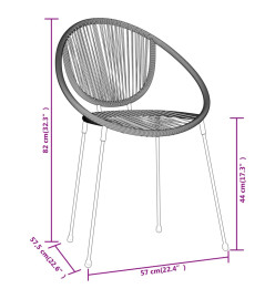 Ensemble de salle à manger de jardin 9 pcs Noir