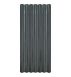 Panneaux de toiture 36 pcs Acier Anthracite 80x36 cm