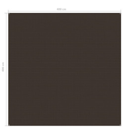 Tapis de tente 400x400 cm Marron