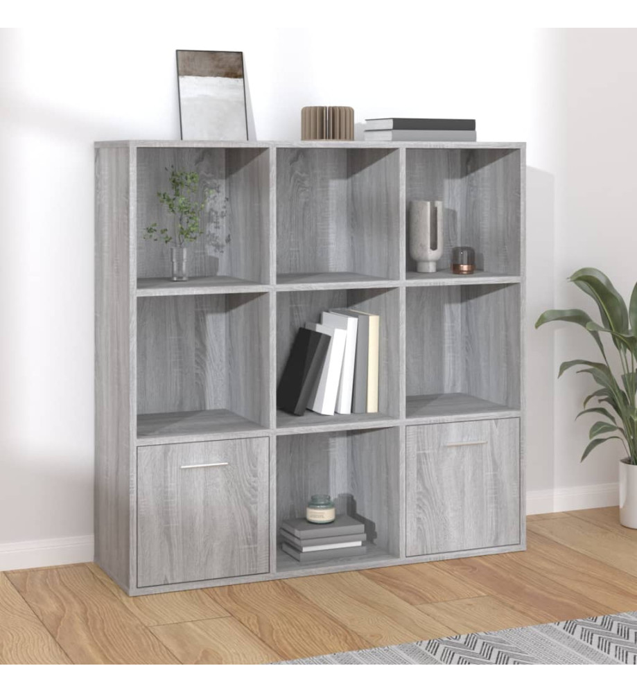 Armoire à livres Sonoma gris 98x30x98 cm