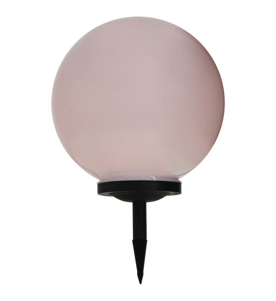 Lampe LED solaire d'extérieur sphérique 40 cm RVB