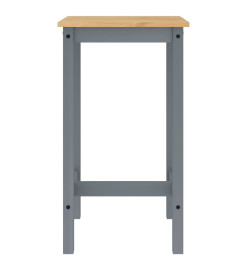 Ensemble de bar 3 pcs Gris Bois de pin massif