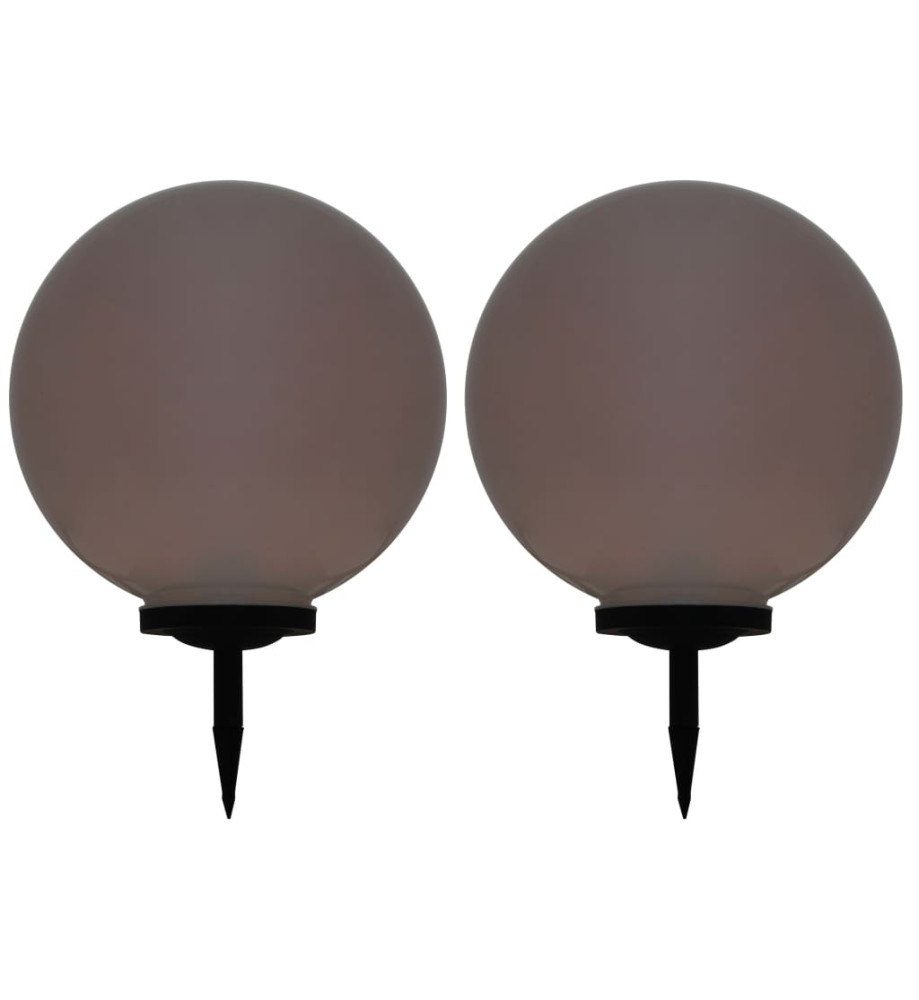 Lampes solaires sphériques LED de jardin 2 pcs 50 cm RVB