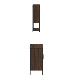 Ensemble de meubles de salle de bain 2 pcs Chêne marron