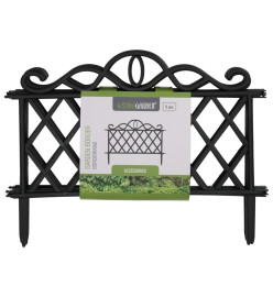 ProGarden Clôture de jardin décorative 5 pcs PP Noir 48x34 cm