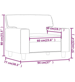 Fauteuil Cappuccino 60 cm Similicuir