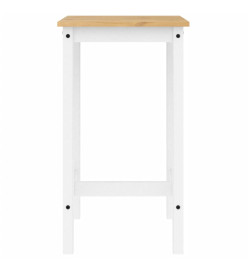 Ensemble de bar 3 pcs Blanc Bois de pin massif