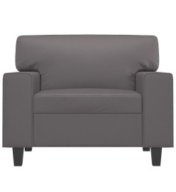 Fauteuil Gris 60 cm Similicuir