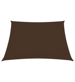 Voile de parasol tissu oxford carré 5x5 m marron