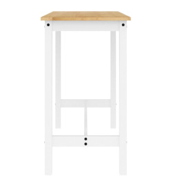 Ensemble de bar 3 pcs Blanc Bois de pin massif