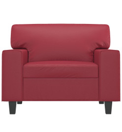 Fauteuil Rouge bordeaux 60 cm Similicuir