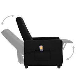 Fauteuil de massage Noir Tissu