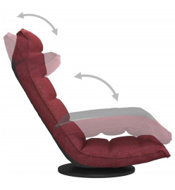 Chaise de sol pivotante Rouge bordeaux Tissu