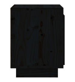 Table de chevet Noir 40x30x40 cm Bois de pin solide