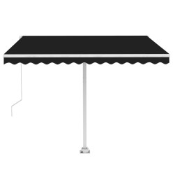 Auvent manuel rétractable avec LED 300x250 cm Anthracite
