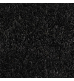 Tapis de porte noir 100x200 cm fibre de coco touffeté