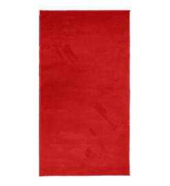 Tapis OVIEDO à poils courts rouge 60x110 cm