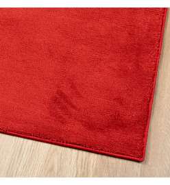 Tapis OVIEDO à poils courts rouge 120x120 cm