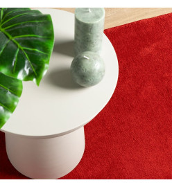 Tapis OVIEDO à poils courts rouge 120x120 cm