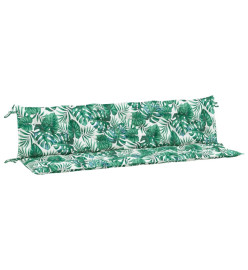 Coussins de banc de jardin lot de 2 motif de feuilles