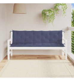 Coussins de banc de jardin lot de 2 bleu marine 180x50x7 cm