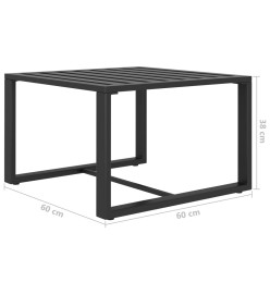 Salon de jardin 5 pcs avec coussins Aluminium Anthracite