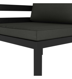 Salon de jardin 8 pcs avec coussins Aluminium Anthracite